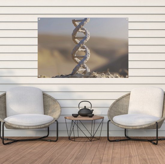 DNA-model poster - Wetenschap poster - Tuinposters Rots - Balkon decoratie - Schutting poster - Decoratie tuin tuinposter 120x80 cm