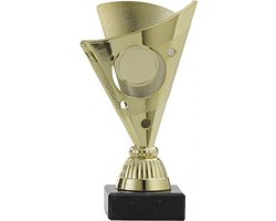 Trofee/beker-goud-kuststof-15 cm x 8.5 cm
