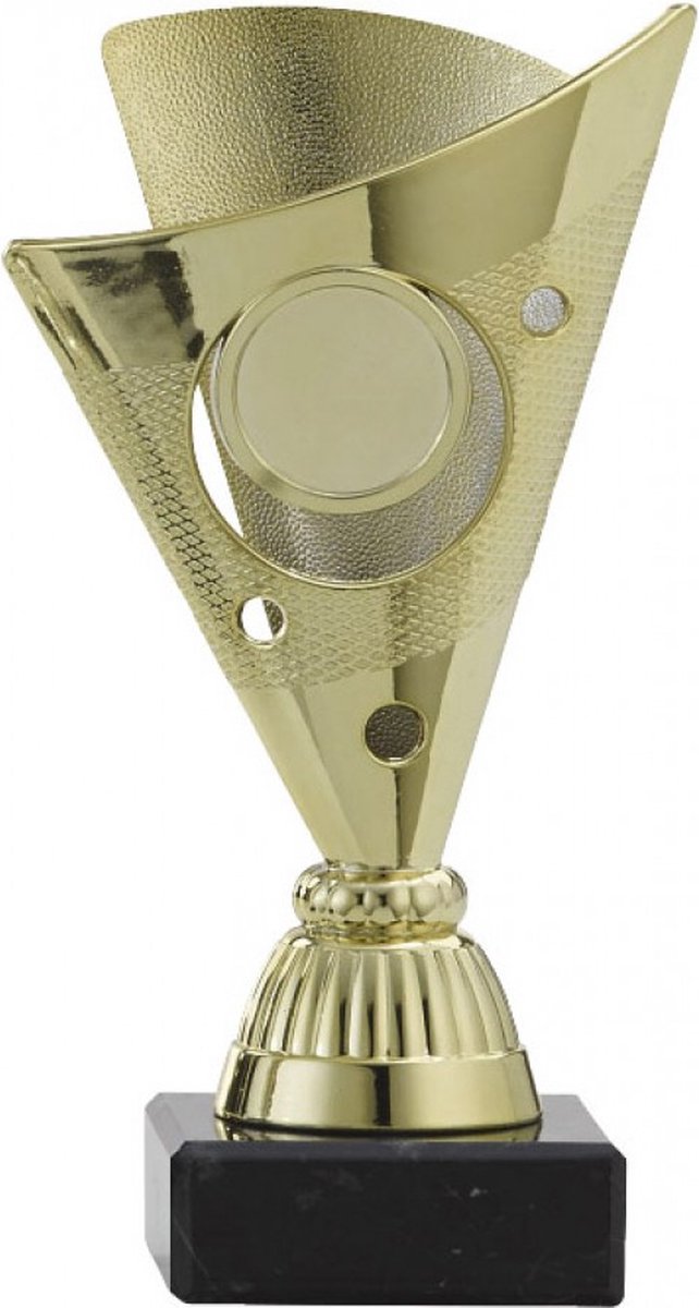 Trofee/beker-goud-kuststof-15 cm x 8.5 cm