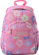 TOTTO - Sac à dos scolaire Aquareles rose margaly