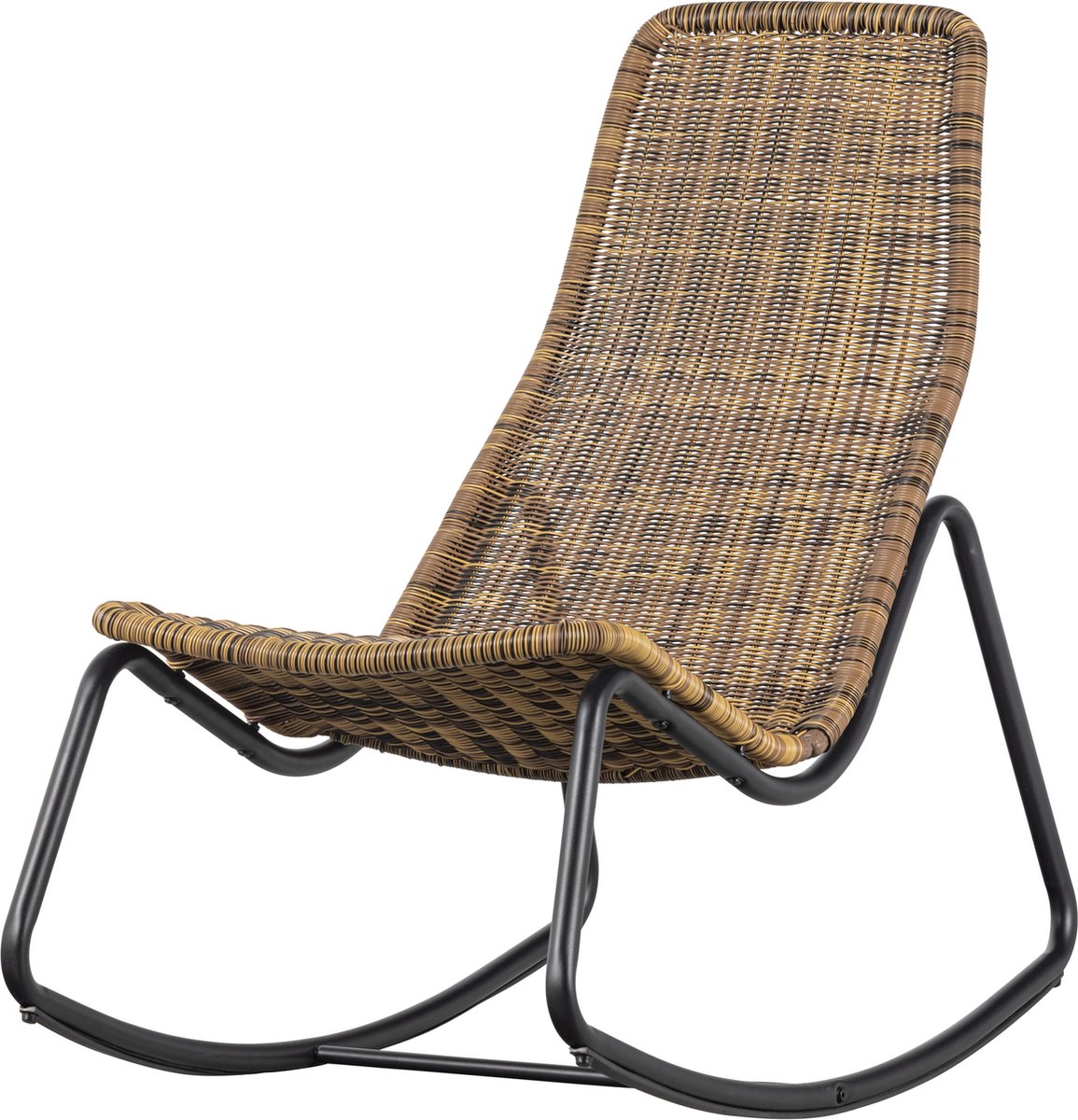 WOOOD Schommelstoel Buiten Tom - Rattan - Naturel - 97x51x95