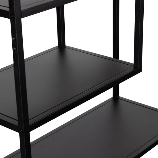Meuble à Compartiments WOOOD Teun - Métal - Noir - 188x85x35