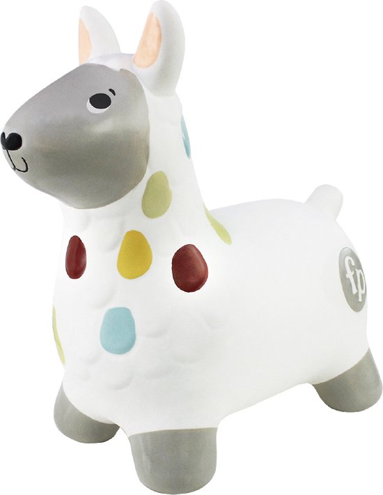 Foto: Fisher price hopper lama skippy dier jumping skippydier met pomp wit 55 x 40 x 28 5 cm