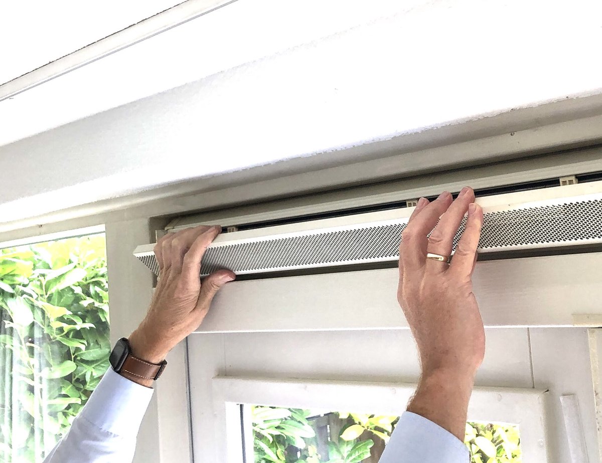 WindowSafePlus - pollenwerend horrengaas voor ventilatierooster 10,5cm x 160cm