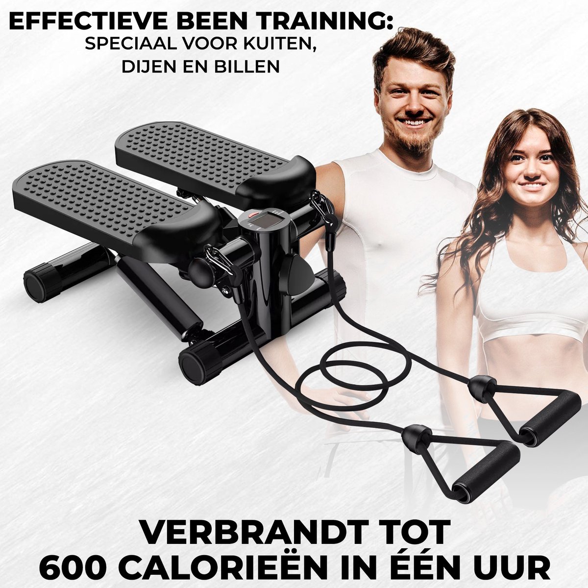 Hulser Stepper with display - With resistance bands - Home Hulser Stepper with display - With resistance bands - Home