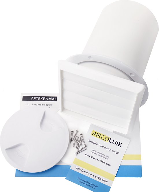 Mobiele aircoafvoer ALX 150 zwart en wit - duopack