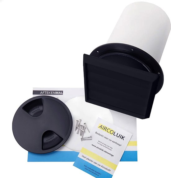 Mobiele aircoafvoer ALX 150 zwart en wit - duopack