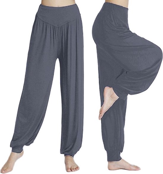 Casual lantaarn harembroek voor dames, losse pasvorm, vlas enkelbroek