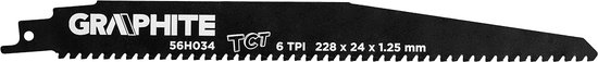 Recipro Zaagblad TCT 228 x 24 x 1,25 mm 6 TPI