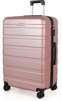 TAN.TOMI Reiskoffer Groot 95L – 76x49x30 cm – Harde Koffer met Cijferslot – Lichtgewicht Trolley met 4 Spinner Wielen – Ruime Ruimbagage - Rosé Goud