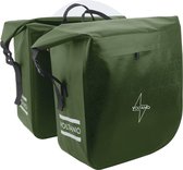 Voltano Dubbele Fietstas Rolltop Urban Green - 48 Liter - 100% Waterdicht - Fietstassen Electrische Fietsen Groen