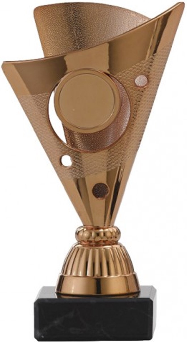 Trofee/beker-brons-kuststof-15 cm x 8.5 cm