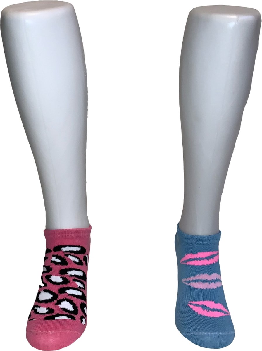 Hingly 2-pack enkel sokjes panter - lips 3942
