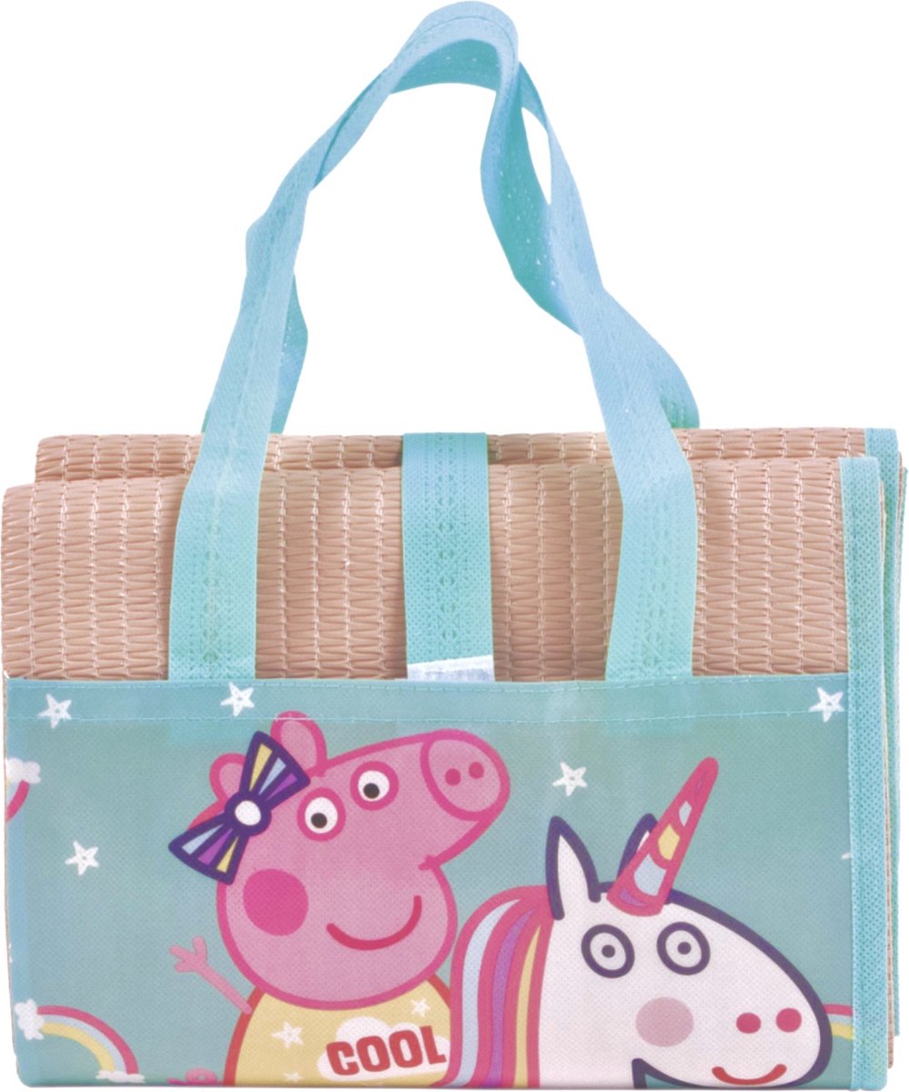 Peppa Pig Strandmat - 150x75 cm - Opvouwbaar - Lila/Groen