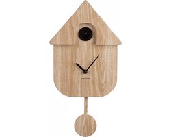 Karlsson Koekoeksklok Modern Cuckoo - Naturel - 8.5x21.5x41cm - Wandklok Modern
