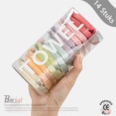 Borvat® - Gecomprimeerde Handdoek Wegwerp Gezicht Handdoek Schoonmaken Katoen Draagbare Reis Outdoor Beauty Veegt Snoep Make-Up Handdoek Tissues - 14 Stuks