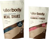 Killerbody Afval Starterspakket - Maaltijdshake & Fatburner - Cookies and Cream & Raspberry - 1200 gr