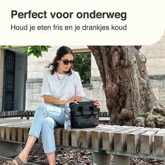 ForDig Koeltas - Lunchtas Volwassenen - 4 laags geïsoleerd - 8 Liter - Zwart van Ford — afbeelding 4