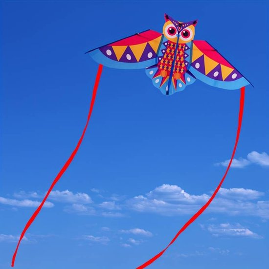 CERF VOLANT,Rouge  Cerf volant Hibou 3d Pour Enfants, Jouets Amusants