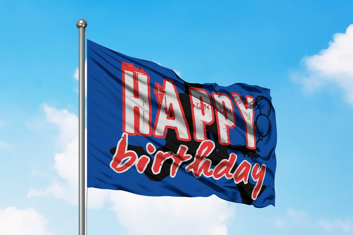 Happy Birthday Rock Metal Flag- Verjaardag Vlag - 225x150cm Versiering