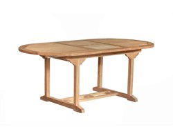 Uitschuifbare Teak Tuintafel | Ovaal | 150 <> 200