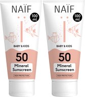 Naïf - Minerale Zonnebrandcrème Voordeelset - Baby's & Kinderen - SPF50 - 2x100ml