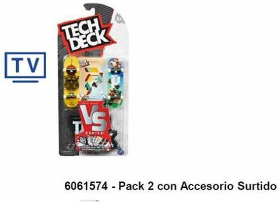 Tech Deck Pack Versus – 2 Finger Skates + Obstacle – Mini Skate Doigt à Collectionner – Modèle Aléatoire