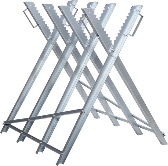 Zaagbok Opvouwbaar - Gegalvaniseerd metaal - tot 150 kg - 80x81x80cm | bol