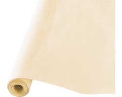 Givi Italia Tafelkleed op rol - 2x - papier - creme wit - rechthoekig - 120cm x 5m - Feest/bruiloft tafelkleden