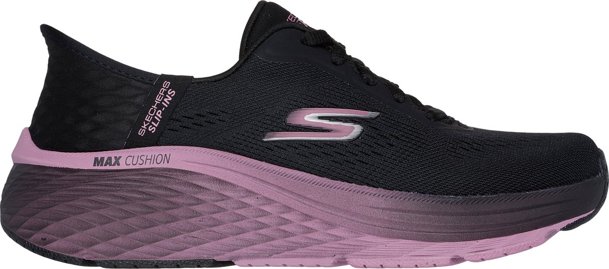 Skechers Max Cushioning Elite 2.0 - So Dames Sneakers - Zwart/Paars - Maat 41