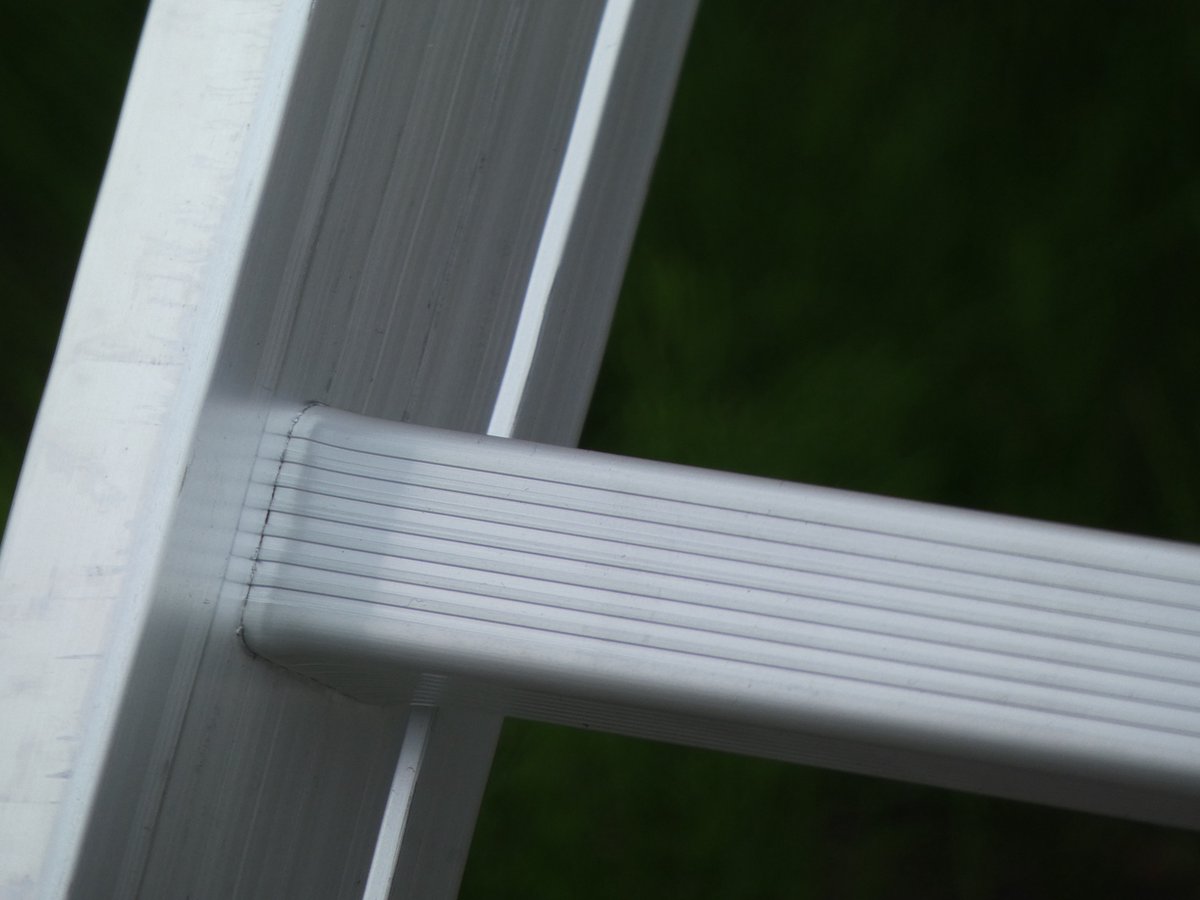 Professionele Ladder | 3-delig | 3x12 Sporten | reformladder | ladder | trapladder | schuifladder | Uitgeschoven lengte 8,58m – foto 8