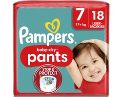 Pampers Baby Pants Baby Dry Maat 7 Extra Large (17+ kg), 18 luierbroekjes