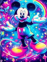 Diamond painting Mickey Mouse 50x70 ronde steentjes
