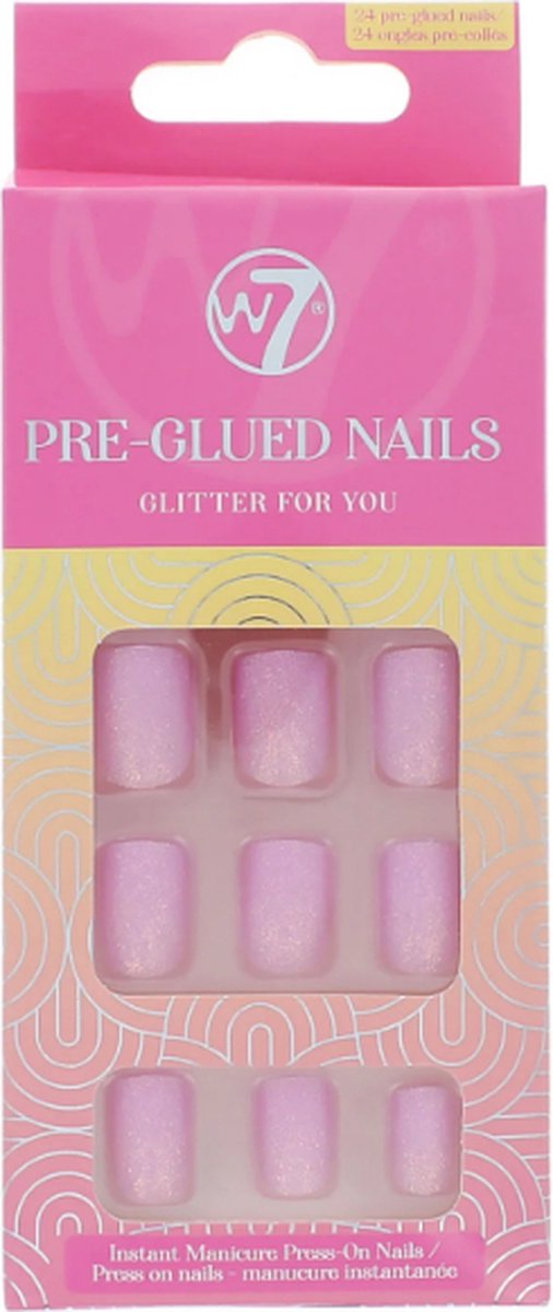 Goedkoopste W7 Pre-Glued Nails - Glitter For You