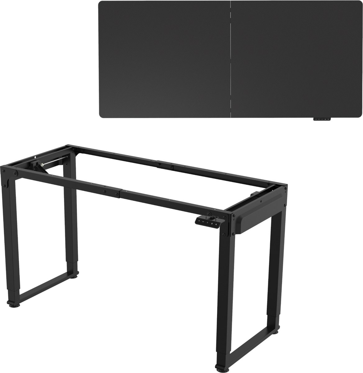 Bureau Kirkkonummi zit sta elektrisch 180x80x72-117 cm zwart pro.tec