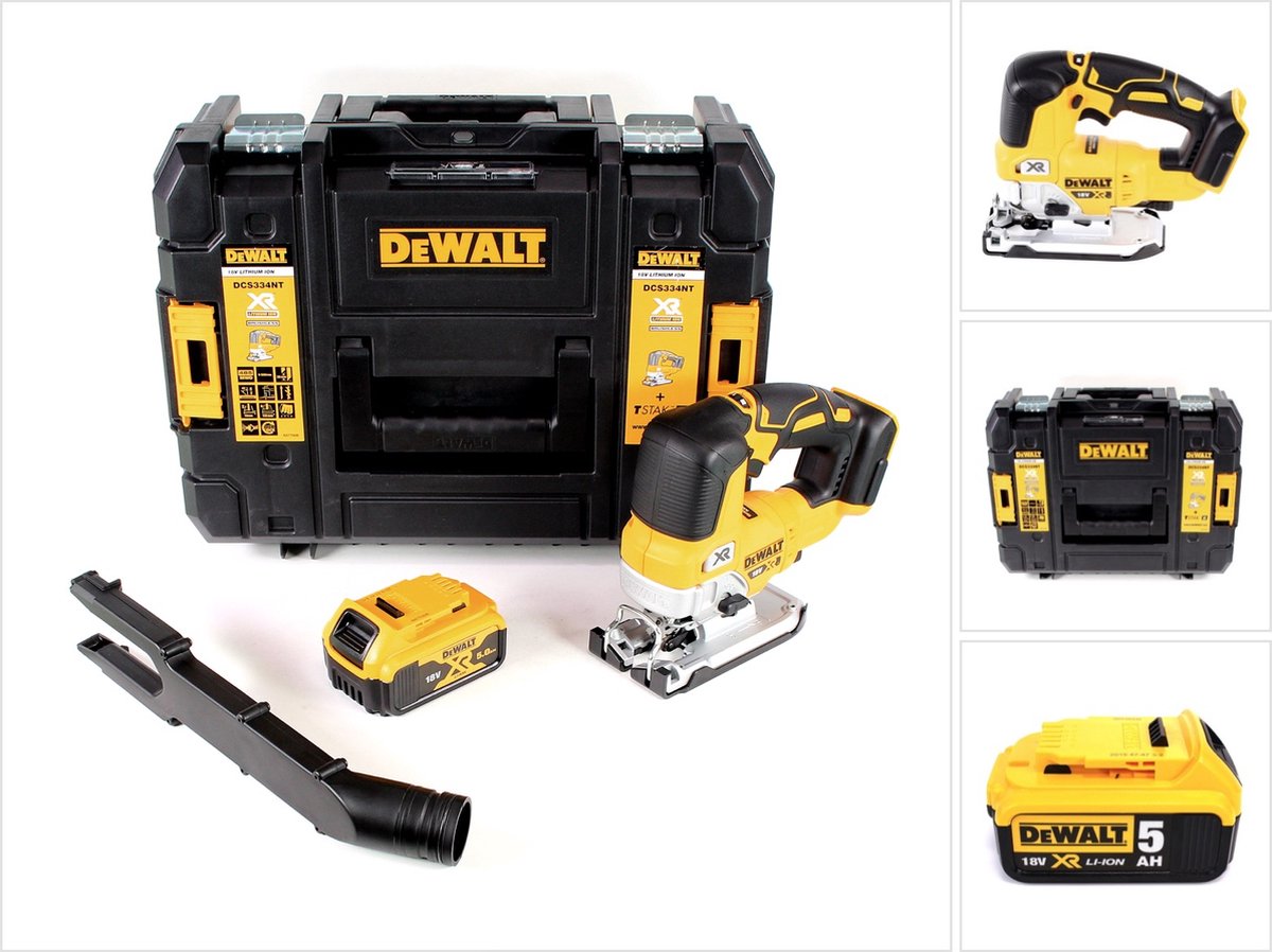 DeWalt DCS 334 NT accu pendelzaag 18V borstelloos + 1x accu 5,0Ah + TSTAK - zonder oplader