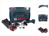 Bosch GWS 18V-10 Professionele accu haakse slijper 18 V 125 mm borstelloos + 2x accu 5.0 Ah + lader + L-Boxx
