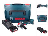 Bosch GWX 18V-10 Professionele accu haakse slijper 18 V 125 mm X-LOCK Brushless + 1x accu 5.0 Ah + lader + L-Boxx