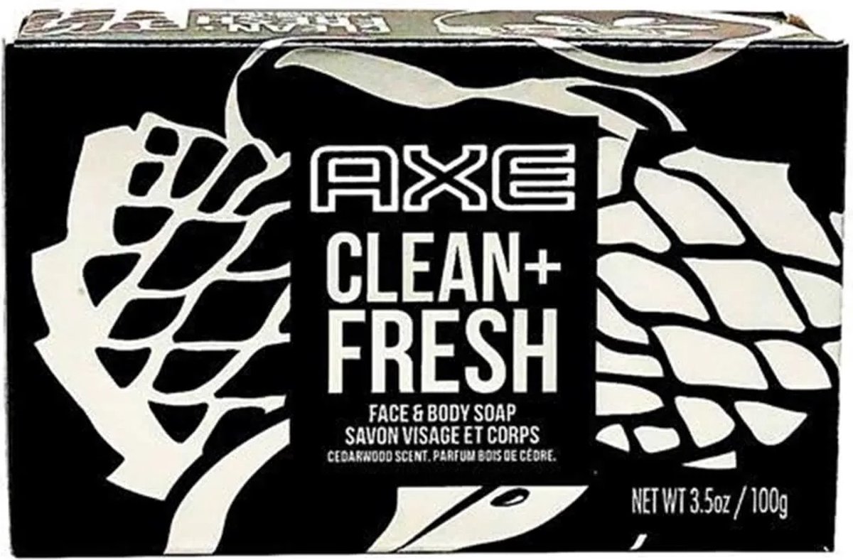 Bol.com Axe Clean + Fresh Face & Body Soap - 4 x 100 g aanbieding