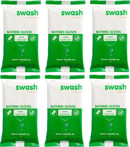 Foto: 6 x swash washandjes vochtig parfumvrij voordeelverpakking