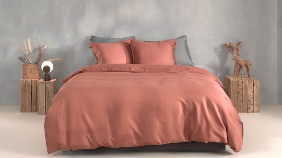 Zohome Satinado Dekbedovertrek - Lits-jumeaux - Katoensatijn - 240x200-220cm - Roze
