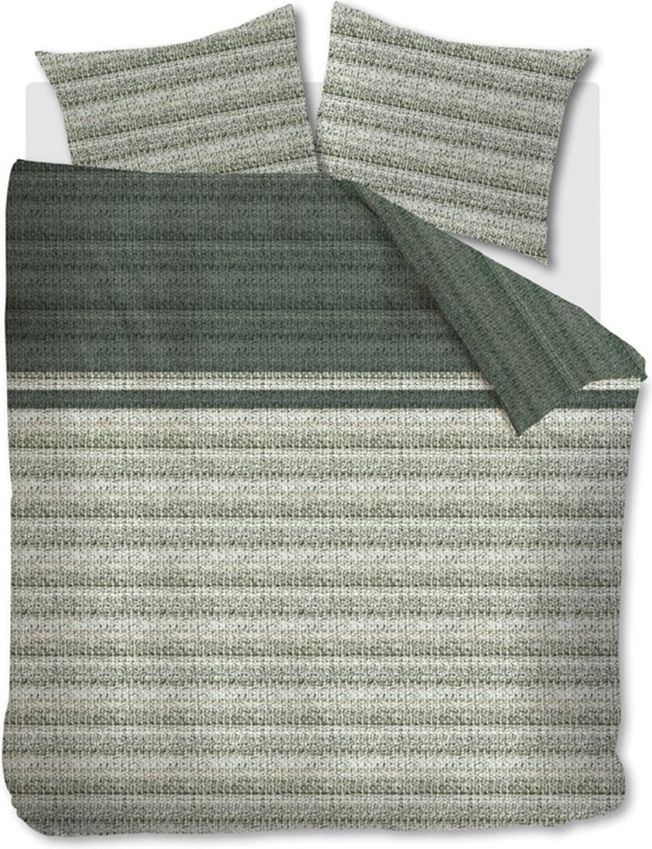 Beddinghouse Lorena dekbedovertrek - Lits-Jumeaux - 240x200/220 cm - Grijsgroen