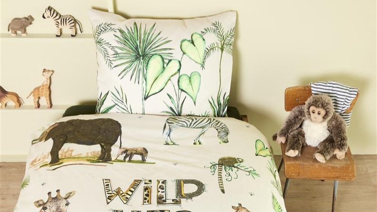 Beddinghouse Kids Wild Life dekbedovertrek - Eenpersoons - 140x200 - Zand