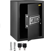 Kibus Elektrische Kluis - 60L - Extern: 35x30x47cm - Intern: 34.5x20x46.5cm - Sleutel, Vingerafdruk & Pincode opening - Muurbevestiging - Sleutelkluis