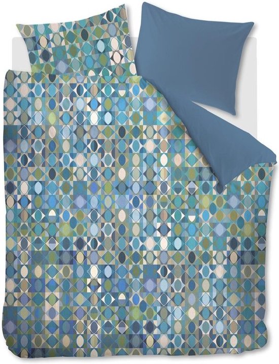 Beddinghouse Sumatra dekbedovertrek - Eenpersoons - 140x200/220 - Blauw Groen