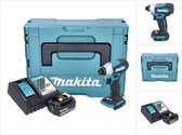 Makita DTD 157 RF1J accu-slagmoersleutel 18 V 140 Nm 1/4" borstelloos + 1x oplaadbare accu 3.0 Ah + lader + Makpac
