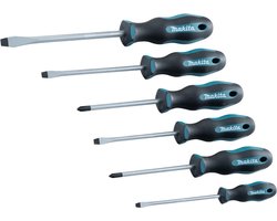 Makita 6-delig SL4 Schroevendraaierset / SL5,5 / SL6,5 / SL8 / PH1 / PH2 - E-10506