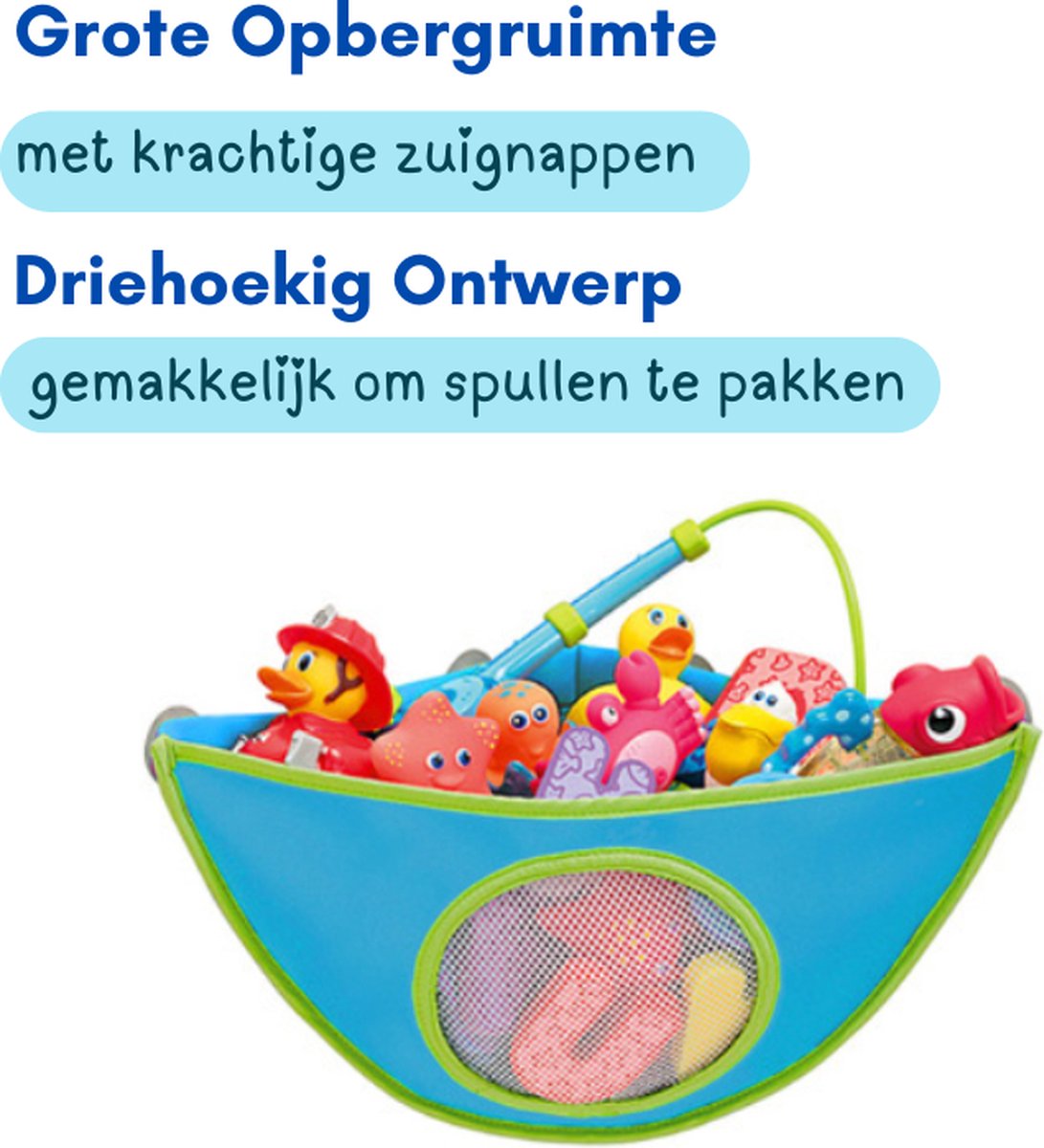 Opbergnet Badspeelgoed Netje Pinguïn - Speelgoed Organizer - Opbergnet Bad/ Douche