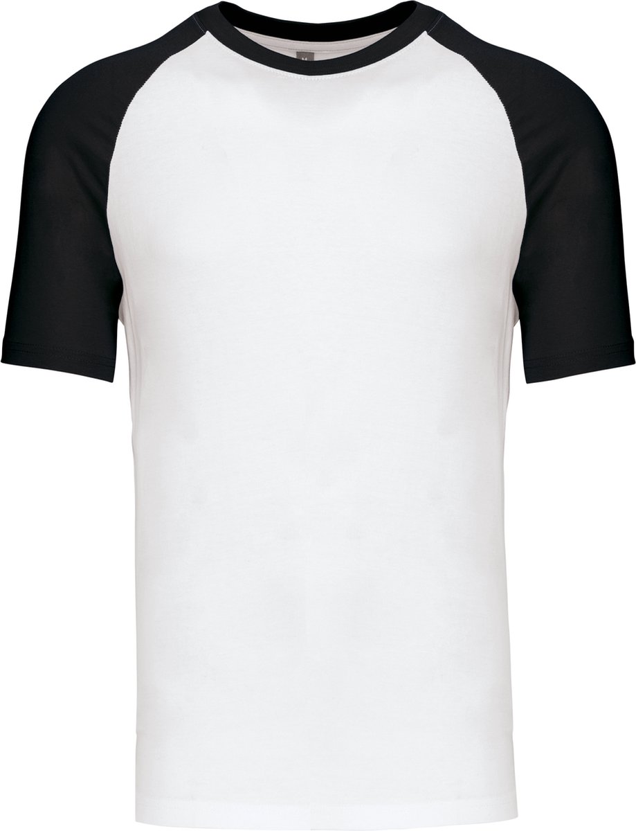 Kariban Baseball - Tweekleurig t-shirt K330 - White / Black - XL