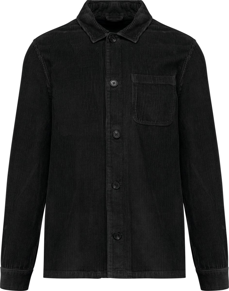 Native Spirit Ecologisch ribfluweel herenjasje NS603 Washed Zwart